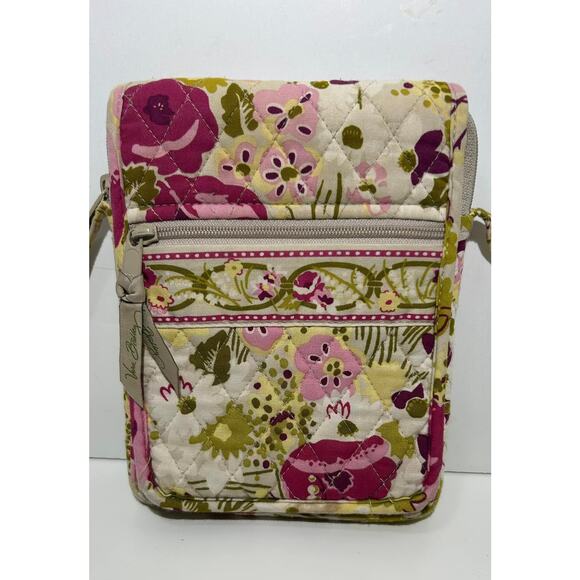 Vera Bradley MAKE ME BLUSH Mini Hipster Crossbody Handbag Quilted Ivory Floral - Picture 2 of 7